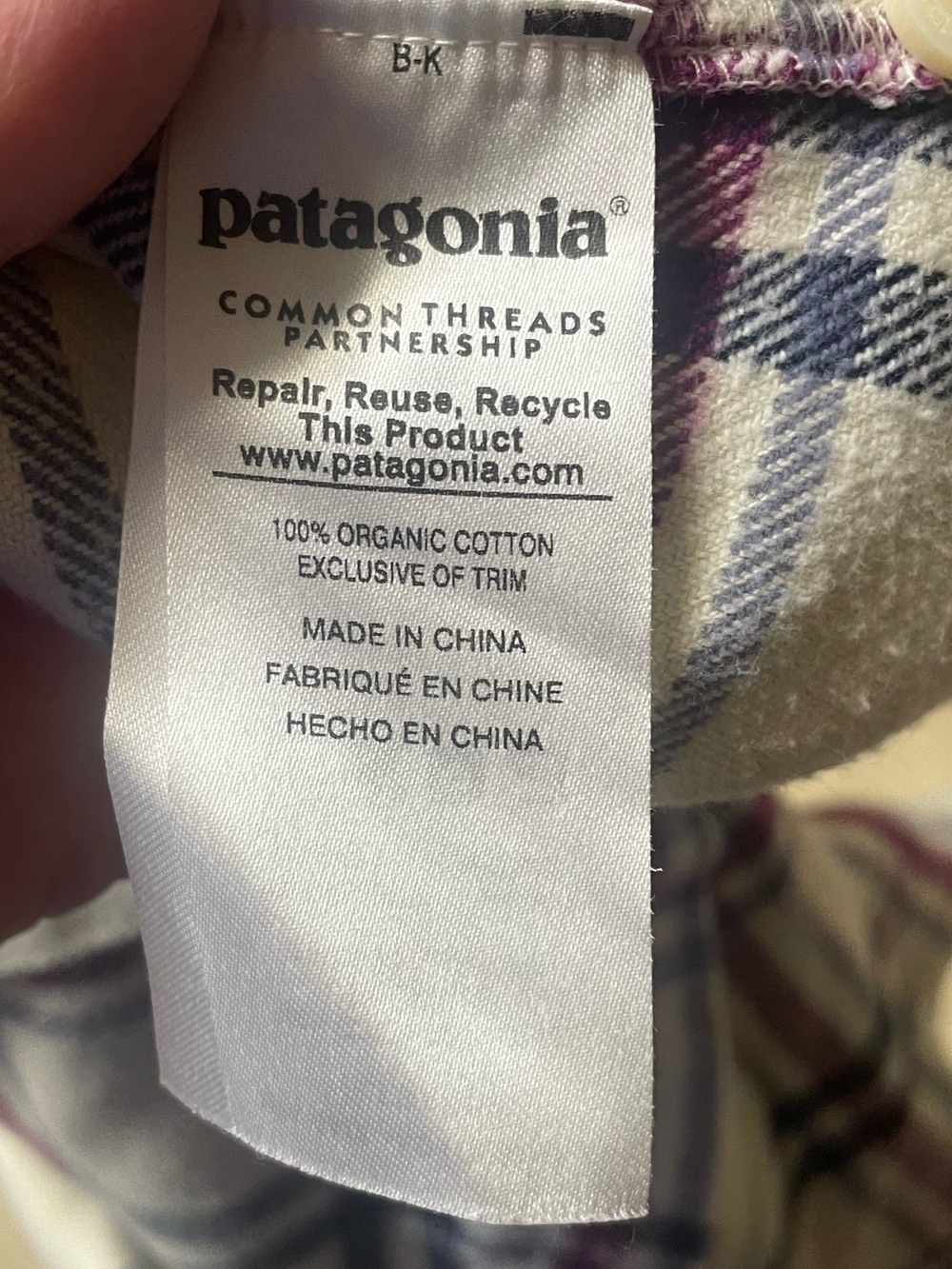 Patagonia Shirt Women’s 10 Organic Cotton Flannel Button Front Gorpcore Outdoor - Picture 7 of 11